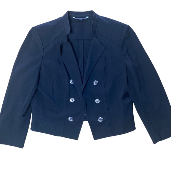 WH/BM Stretch Cropped Blazer Sz 12 - Picture 1 of 5